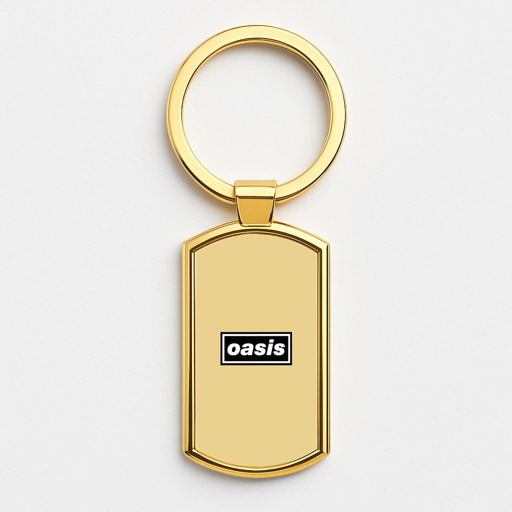 Band Name Yellow Gold Keyring