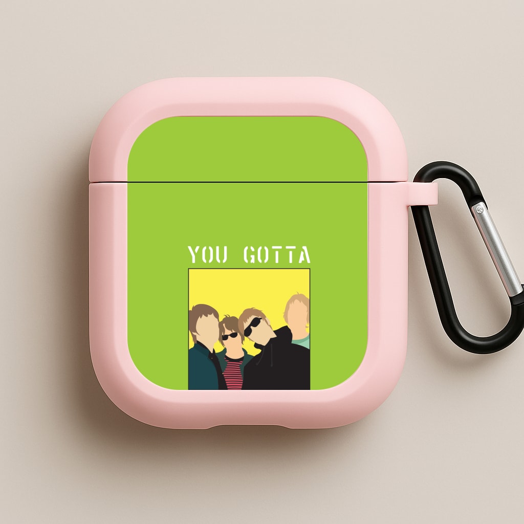 You Gotta Roll With It Pink AirPods Case