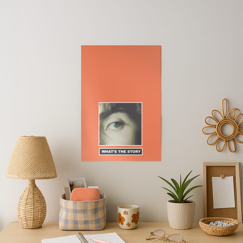 What's The Story Orange Art Print