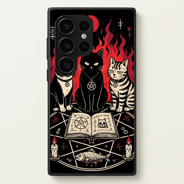 Occult Cat Coven Phone Case - Galaxy S24 Ultra / Standard