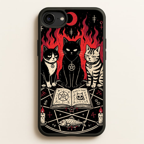 Occult Cat Coven Phone Case - iPhone 6 / 7 / 8 / SE / Standard