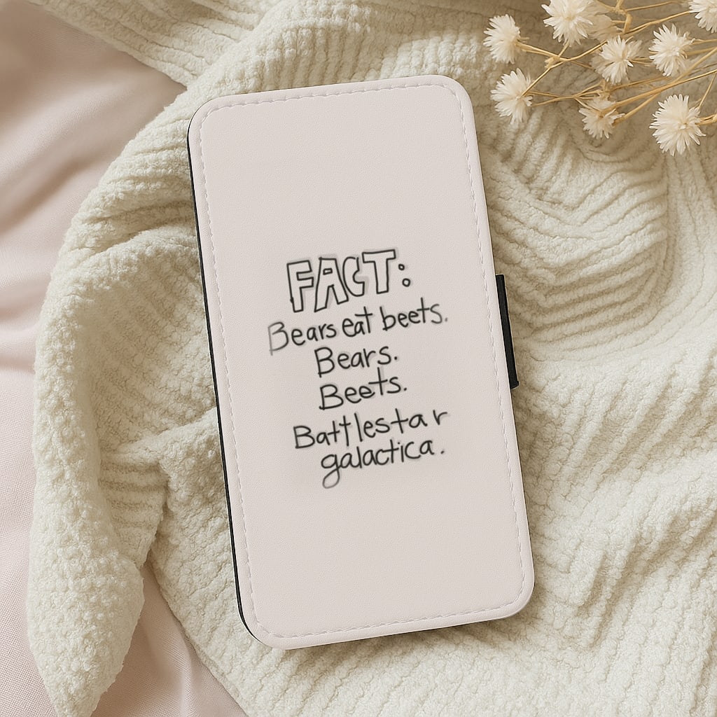Fact - Bears Eat Beets - Bears, Beets, Battlestar Galactica Wallet Phone Case