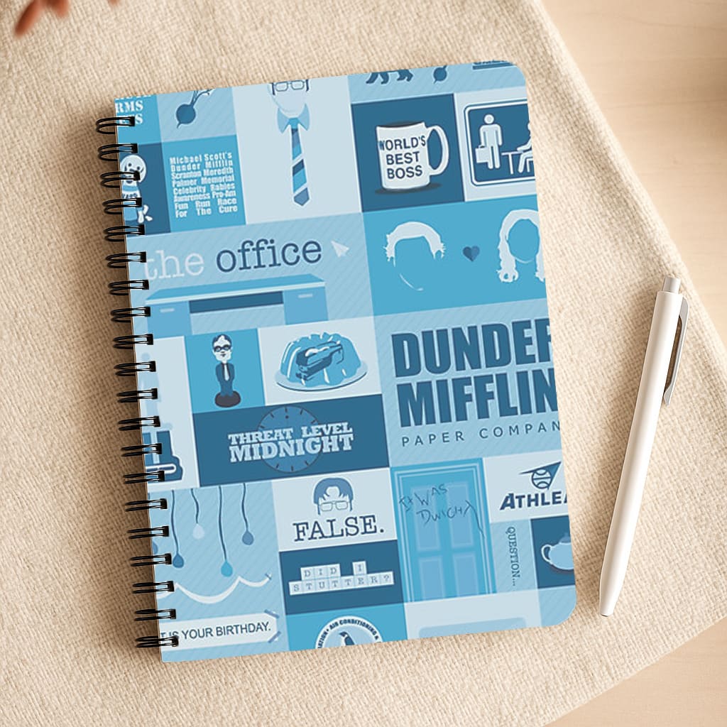 Office Blue Patchwork Notepad