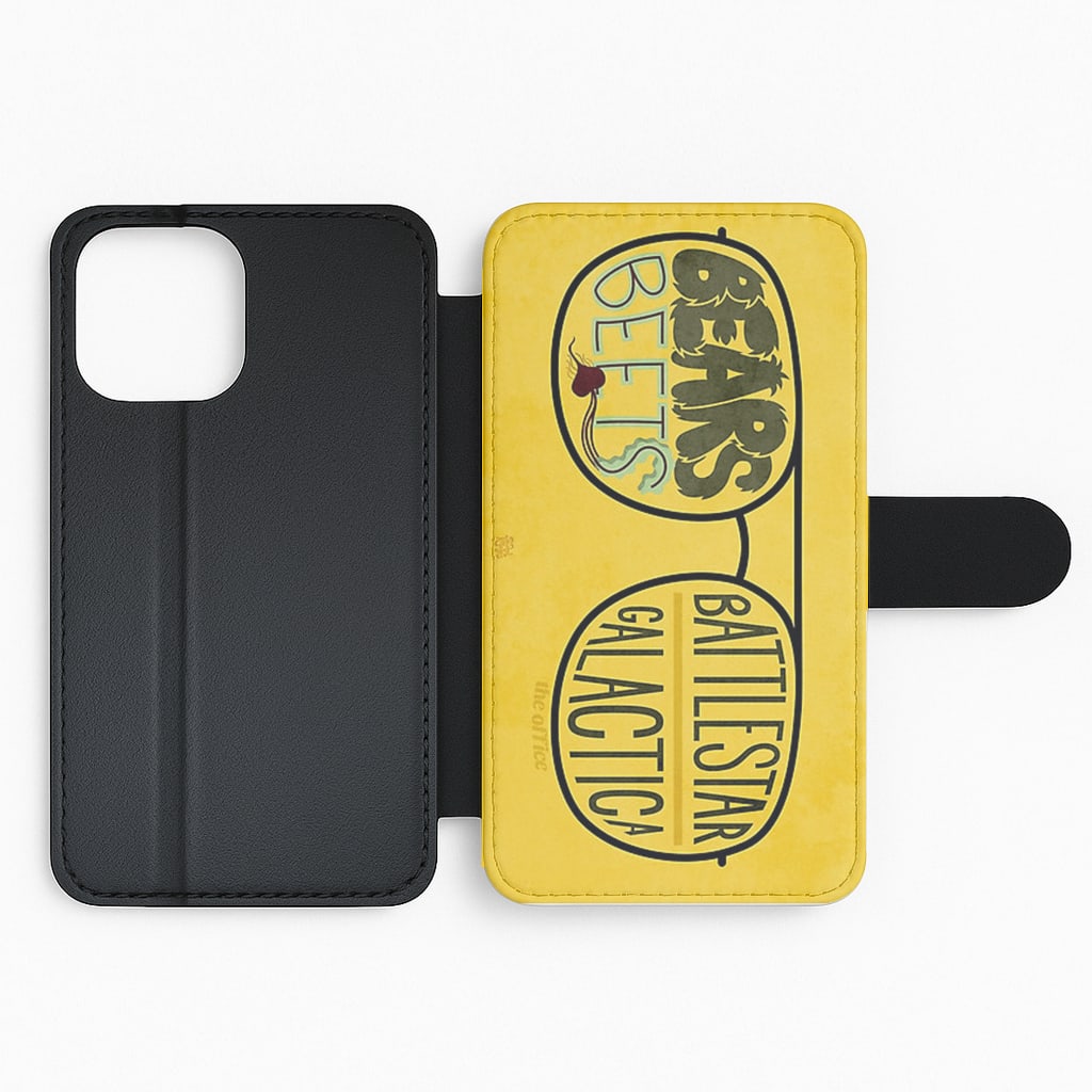 Bear, Beets, Battlestar Galactica Flip Phone Case