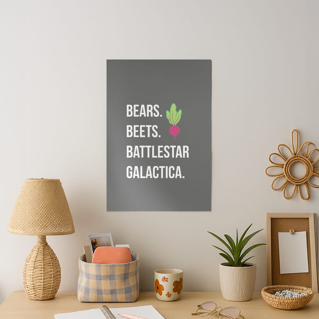 Bears. Beets. Battlestar Galactica Illustration Art Print