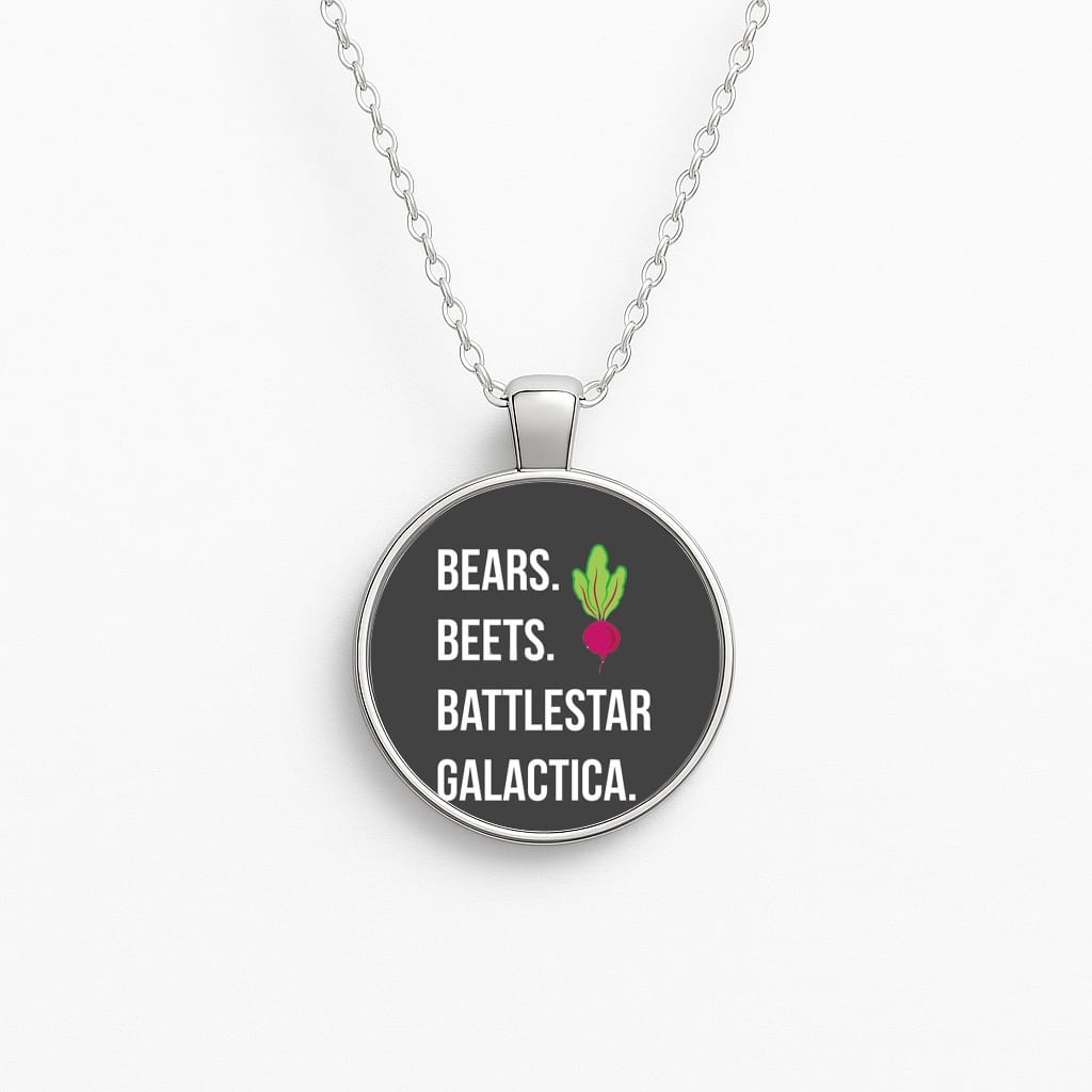 Bears. Beets. Battlestar Galactica Illustration Circle Necklace