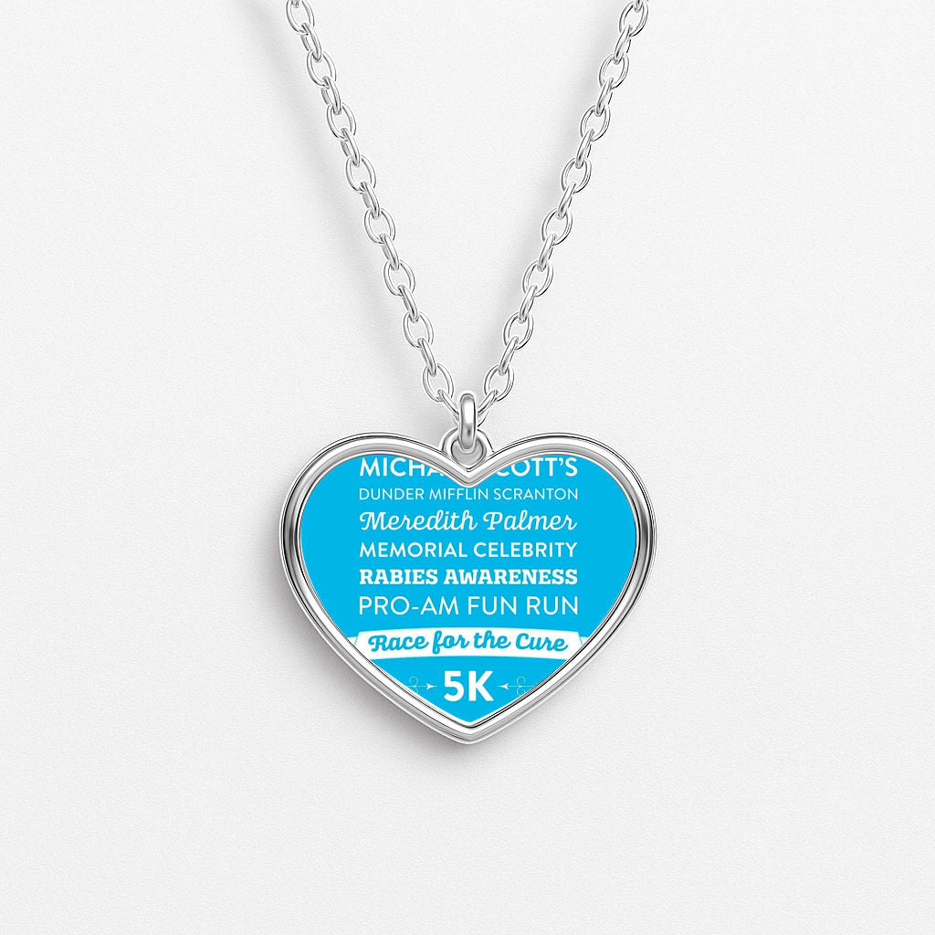 Rabies Awareness Fun Run Heart Necklace