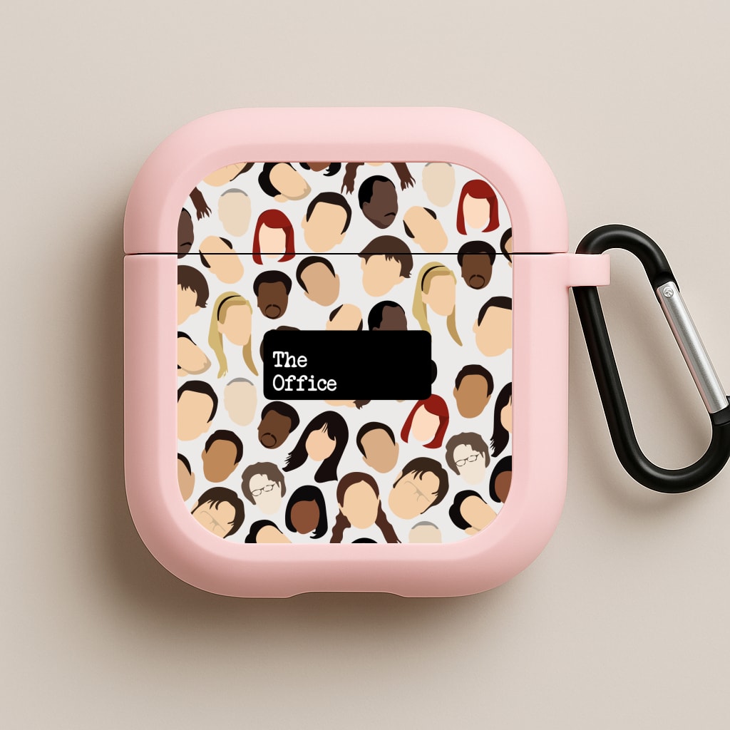 Office Collage Pink AirPods Case