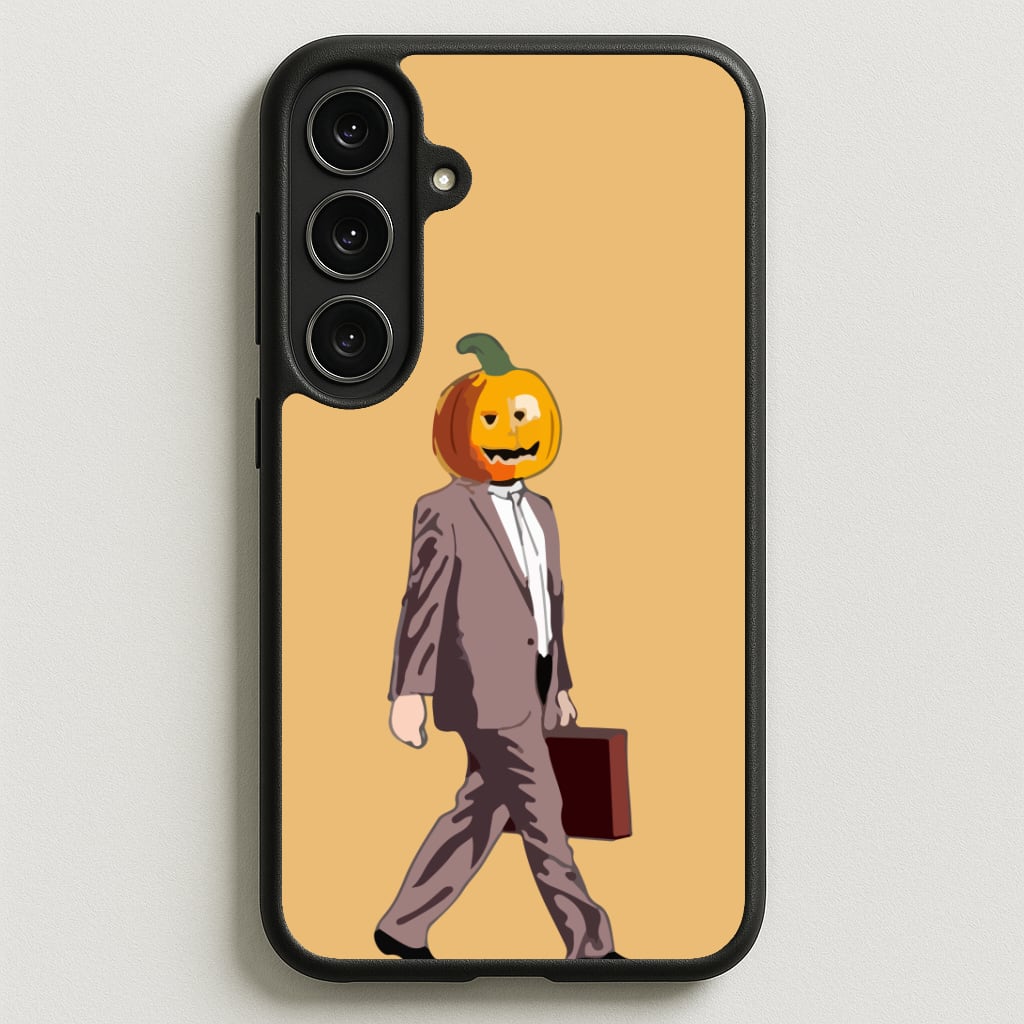 Dwight Pumpkin Head Phone Case for Galaxy S25FE