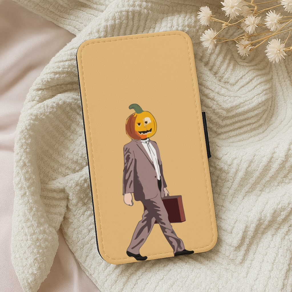 Dwight Pumpkin Head Wallet Phone Case