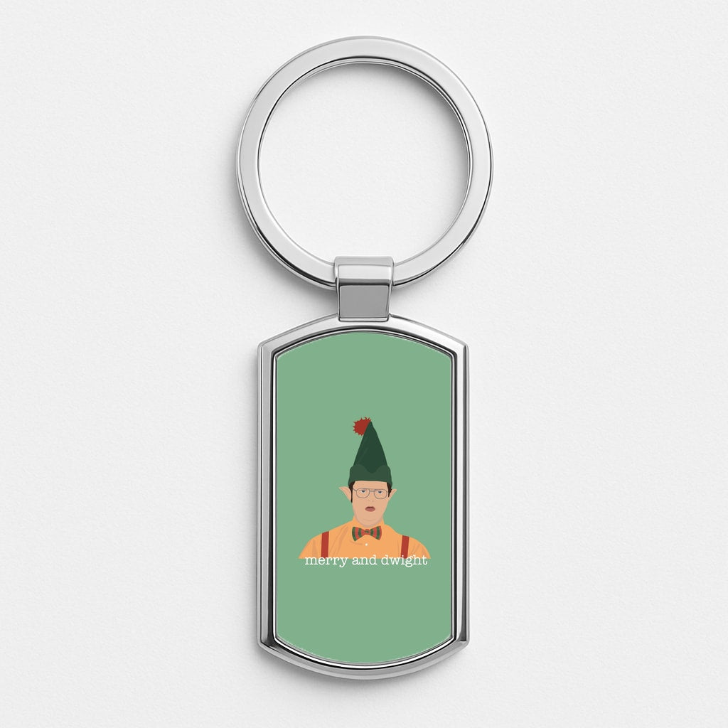 Merry And Dwight Silver Keyring