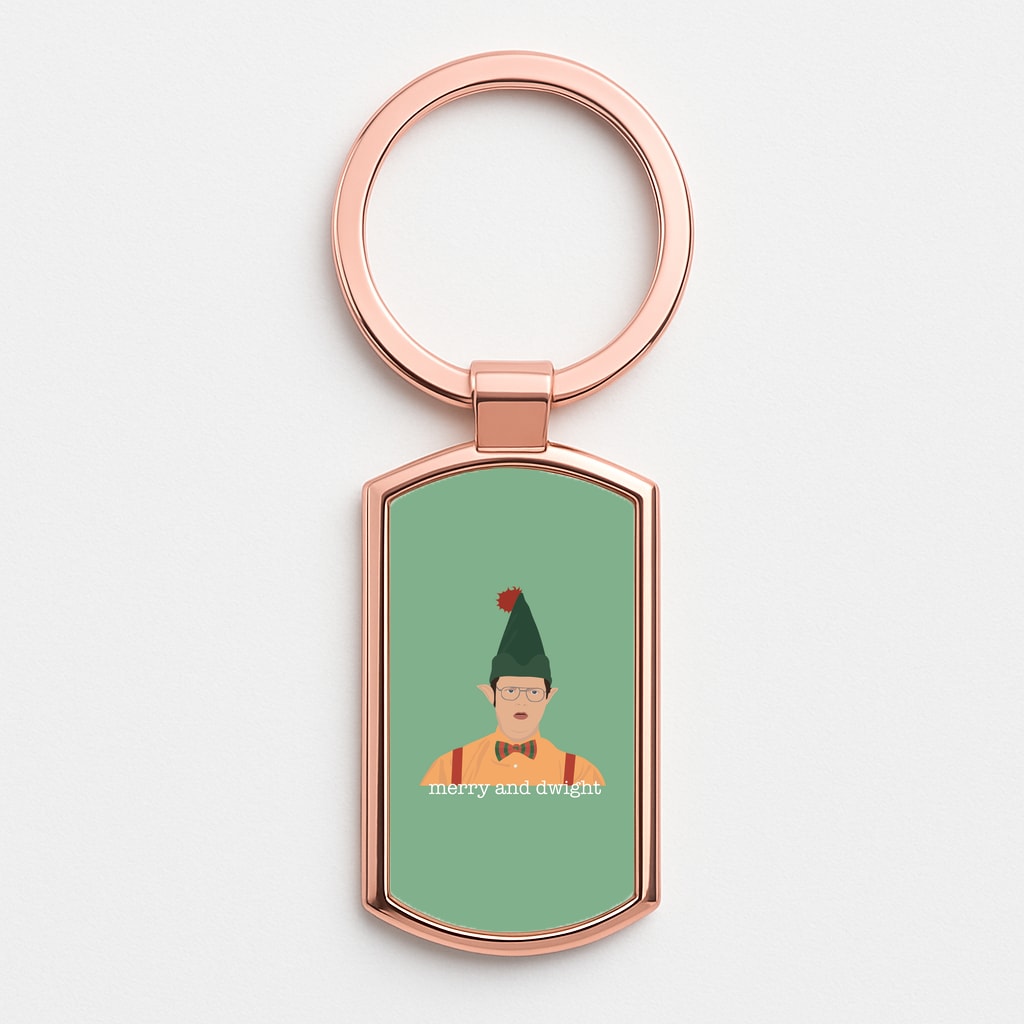 Merry And Dwight Rose Gold Keyring