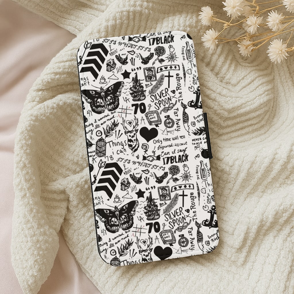 Direction Tattoos Wallet Phone Case