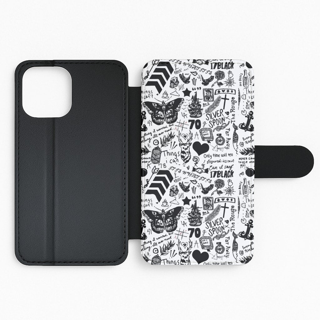 Direction Tattoos Flip Phone Case