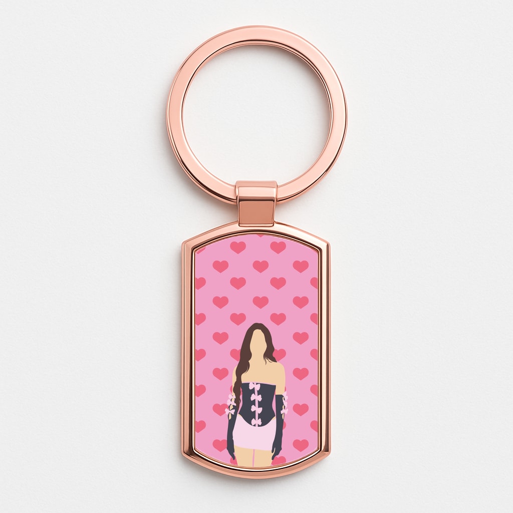 Pink Hearts - Olivia Rose Gold Keyring