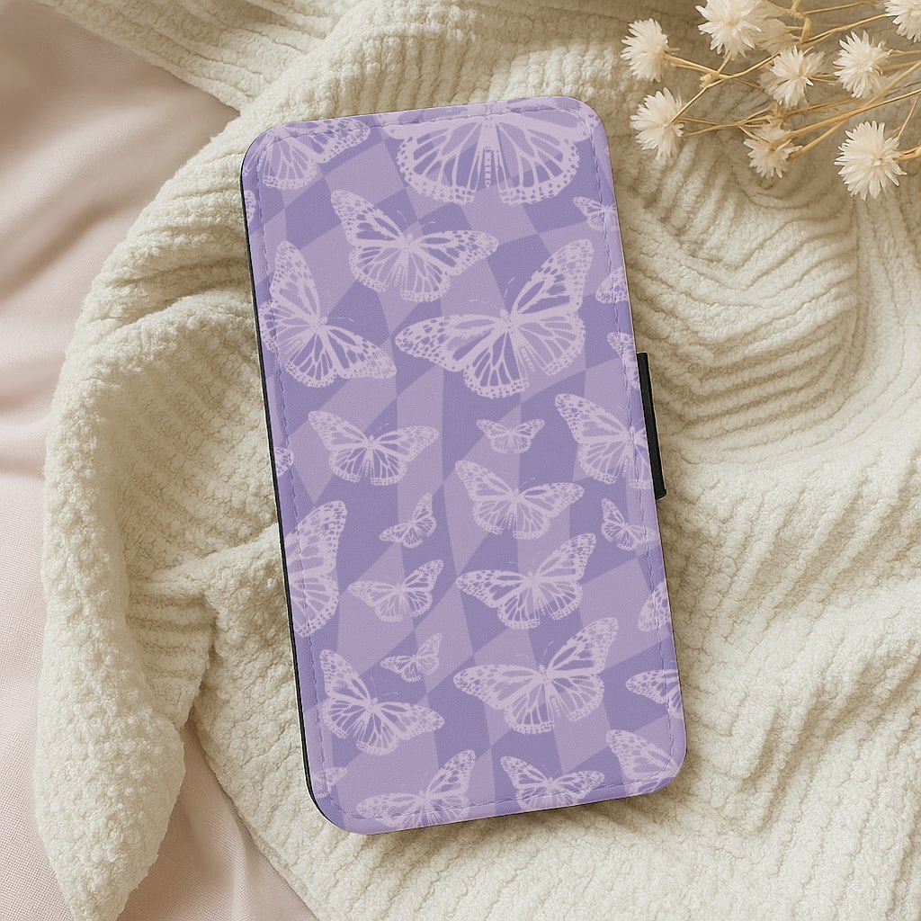 Abstract Butterflies Pattern Wallet Phone Case