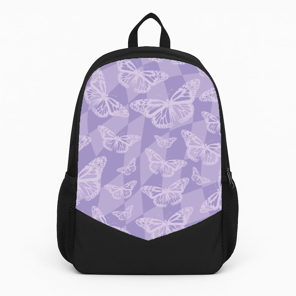 Abstract Butterflies Pattern Large Backpack