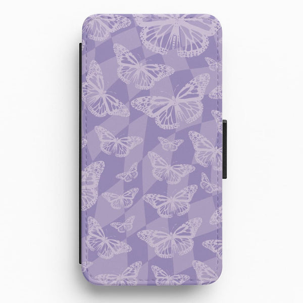 Abstract Butterflies Pattern Flip / Wallet Phone Case