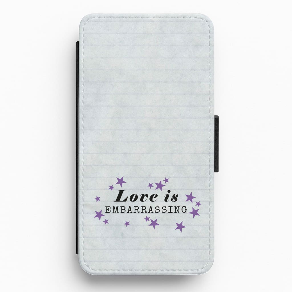 Love Is Embarrassing Note Flip / Wallet Phone Case