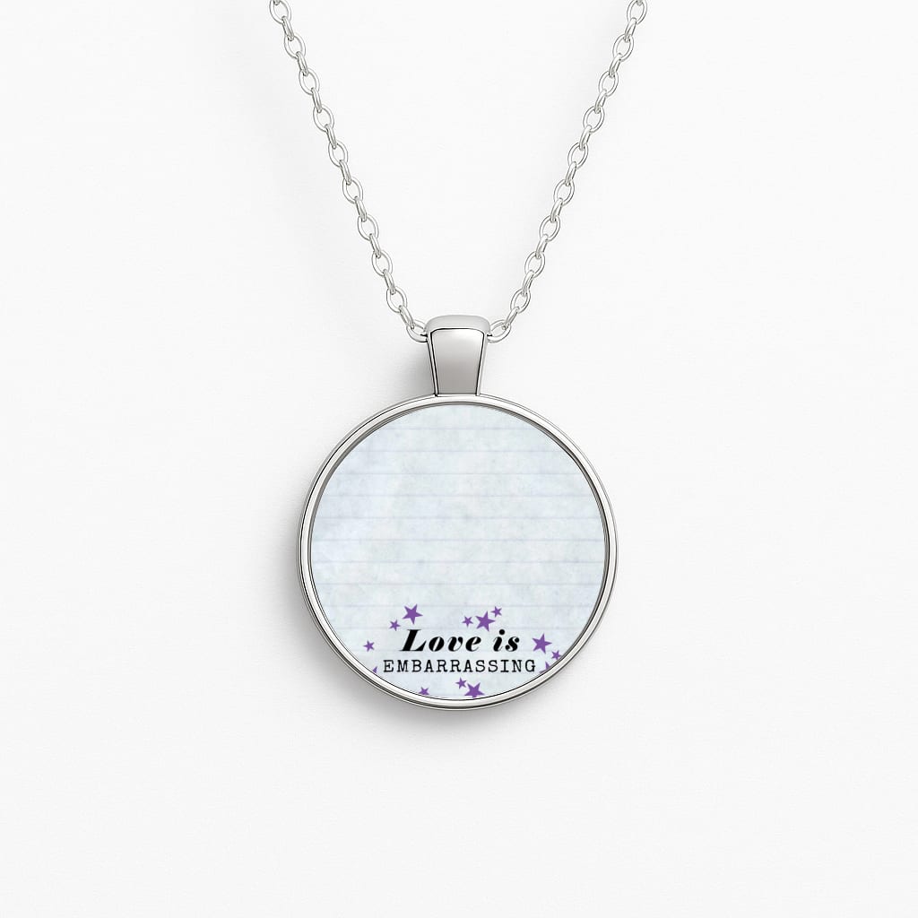 Love Is Embarrassing Note Necklace