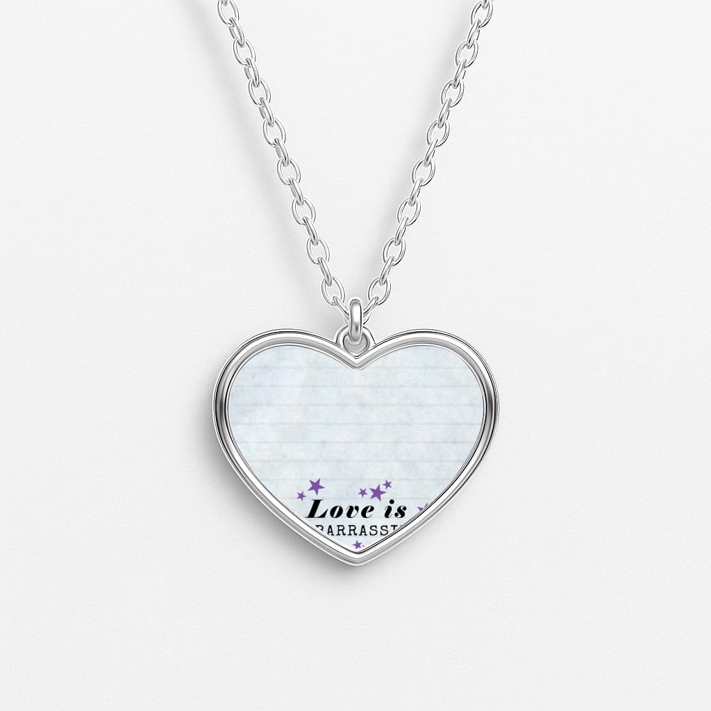 Love Is Embarrassing Note Necklace