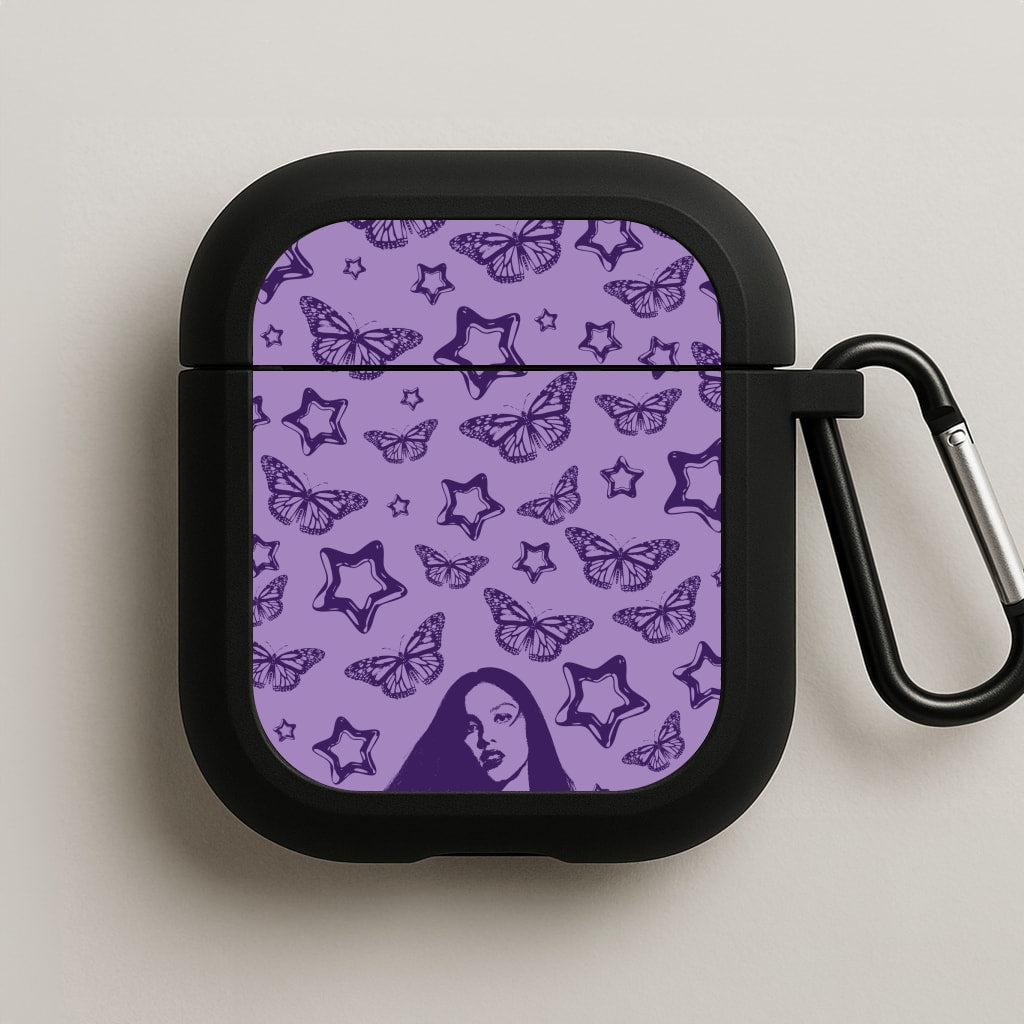 Stars And Butterflies Pattern AirPods Case