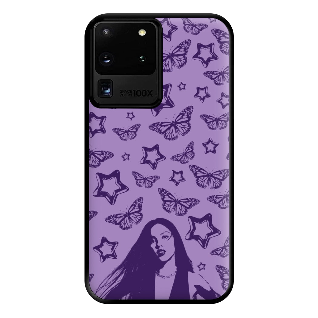 Stars And Butterflies Pattern Phone Case for Galaxy S20 Ultra