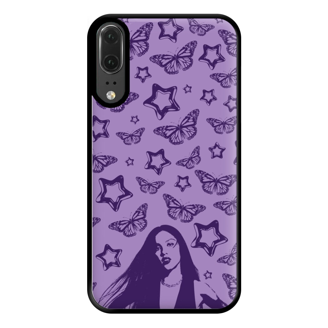 Stars And Butterflies Pattern Phone Case for Huawei P20