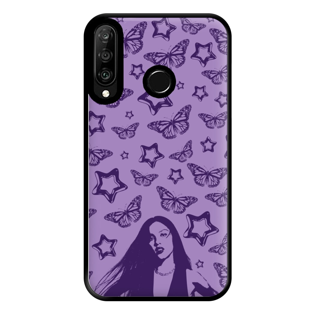 Stars And Butterflies Pattern Phone Case for Huawei P30 Lite