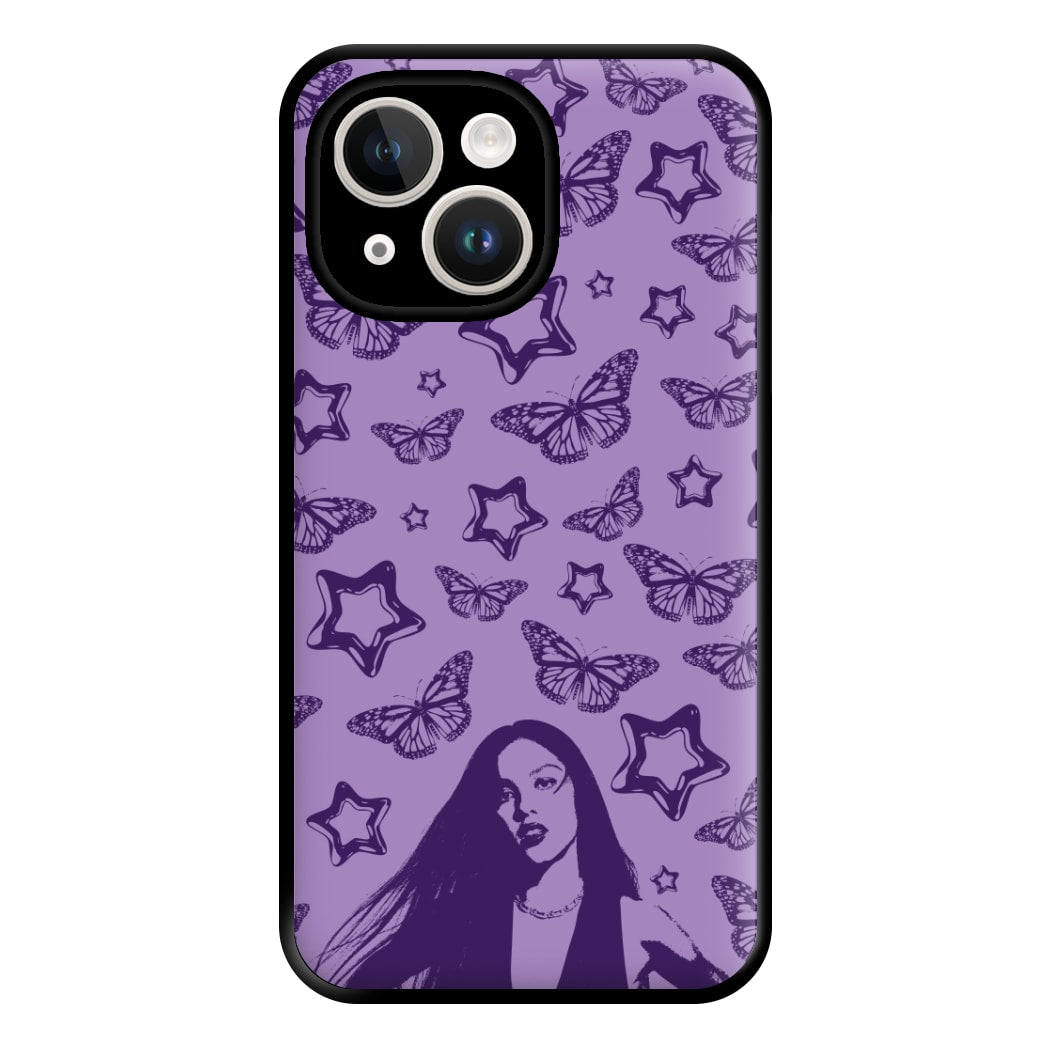 Stars And Butterflies Pattern Phone Case for iPhone 14 Plus