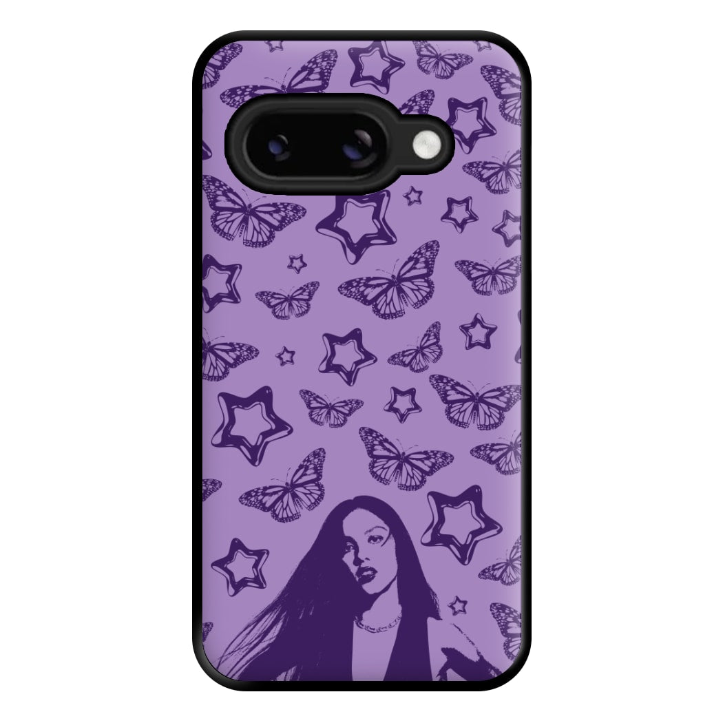 Stars And Butterflies Pattern Phone Case for Google Pixel 8a