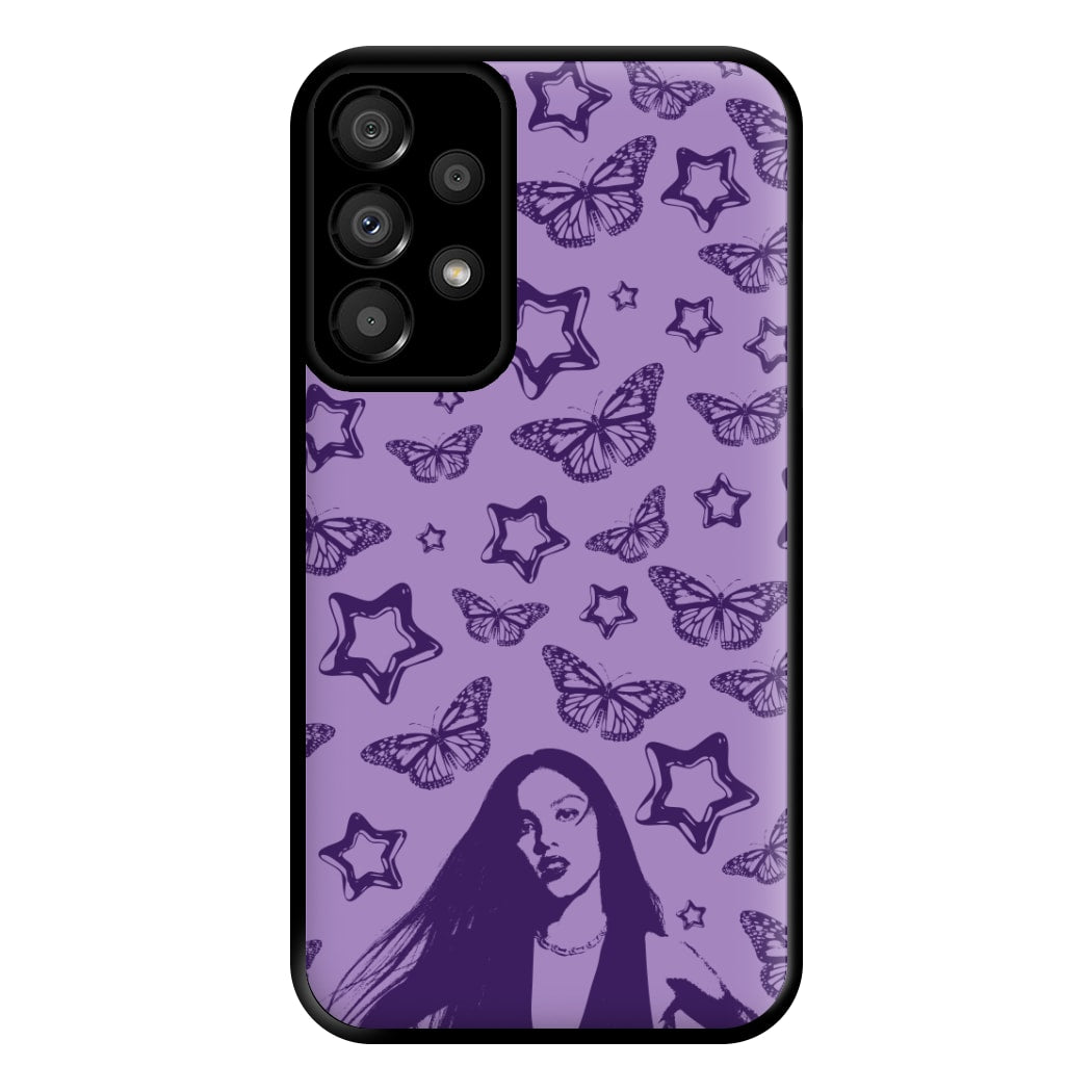 Stars And Butterflies Pattern Phone Case for Galaxy A33