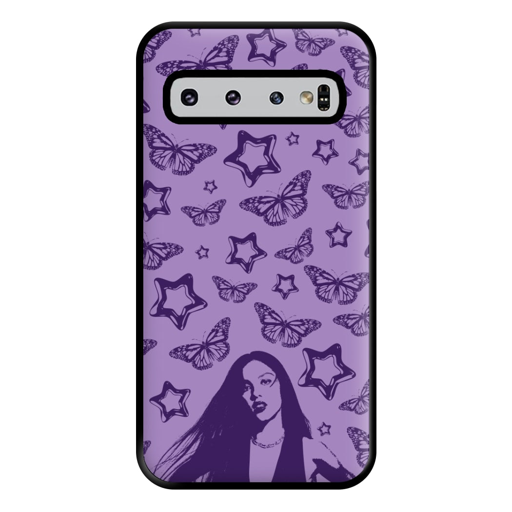 Stars And Butterflies Pattern Phone Case for Galaxy S10 Plus