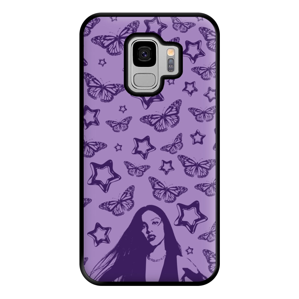Stars And Butterflies Pattern Phone Case for Galaxy S9 Plus