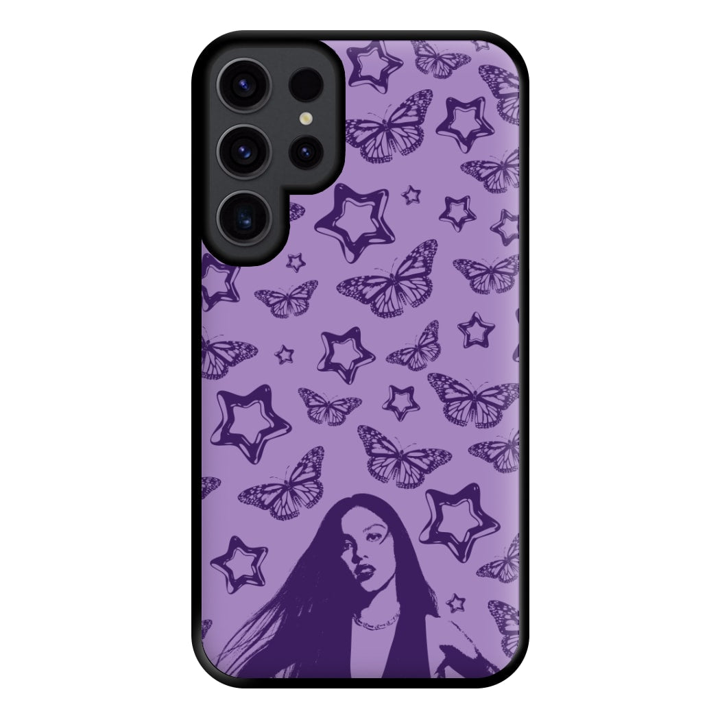 Stars And Butterflies Pattern Phone Case for Galaxy S23 Ultra