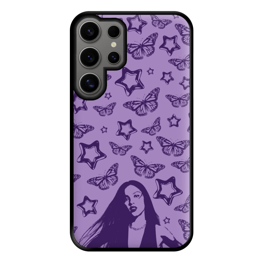 Stars And Butterflies Pattern Phone Case for Galaxy S24 Ultra