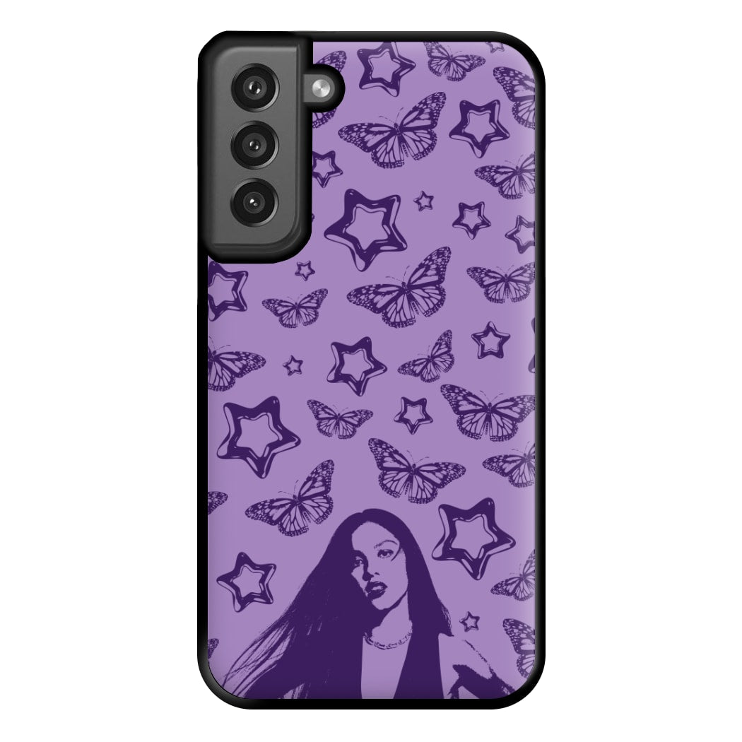 Stars And Butterflies Pattern Phone Case for Galaxy S21FE