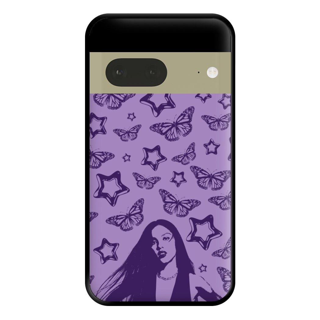 Stars And Butterflies Pattern Phone Case for Google Pixel 7a