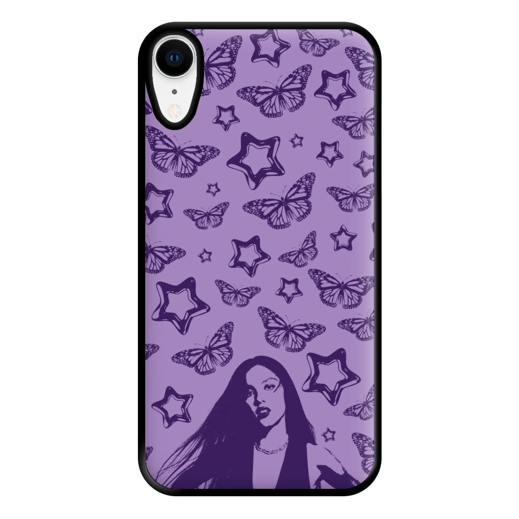 Stars And Butterflies Pattern Phone Case for iPhone XR