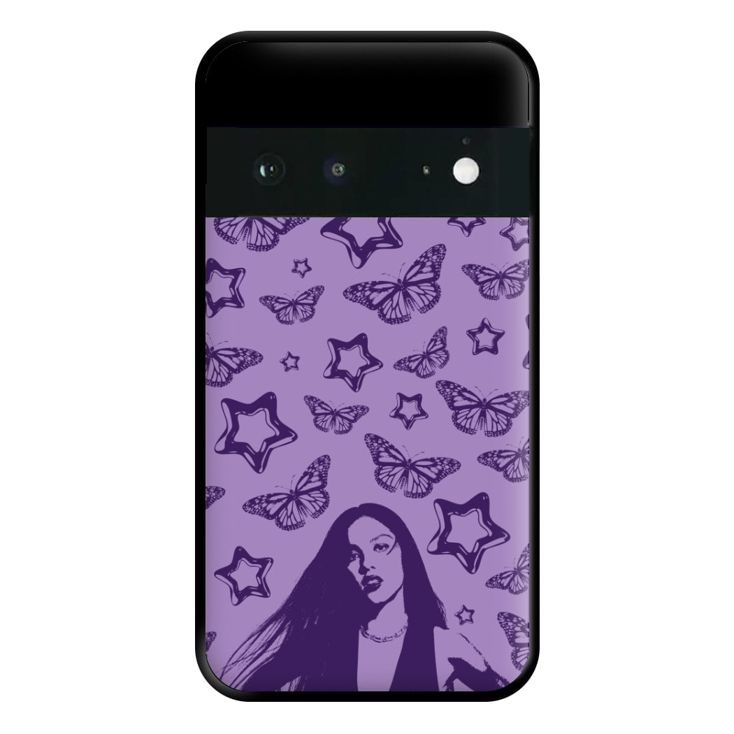 Stars And Butterflies Pattern Phone Case for Google Pixel 6a