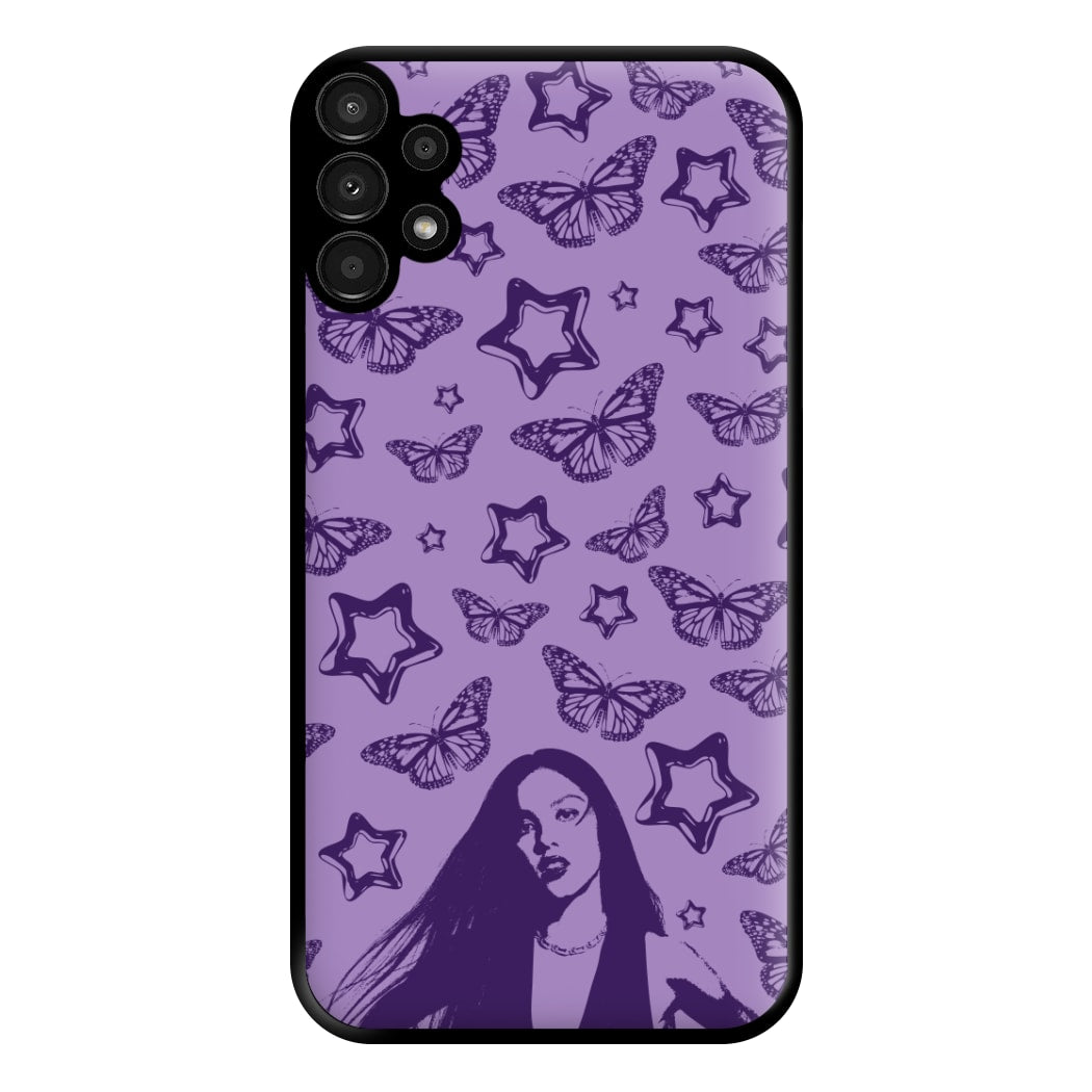 Stars And Butterflies Pattern Phone Case for Galaxy A13