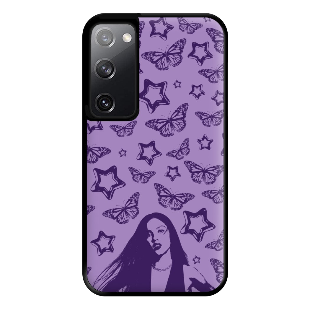 Stars And Butterflies Pattern Phone Case for Galaxy S20