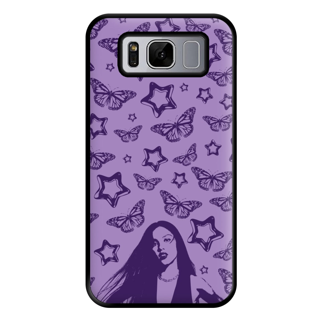 Stars And Butterflies Pattern Phone Case for Galaxy S8 Plus