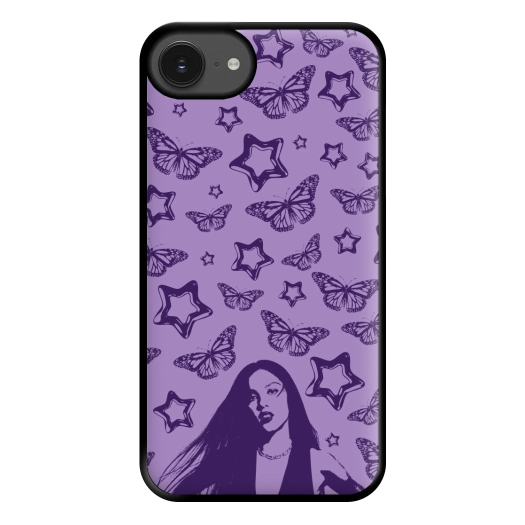 Stars And Butterflies Pattern Phone Case for iPhone 16e