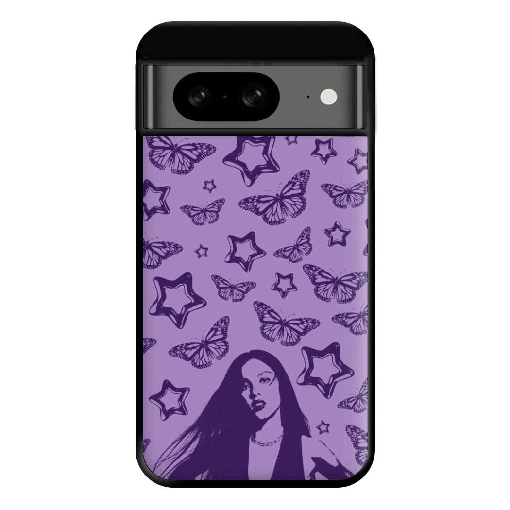Stars And Butterflies Pattern Phone Case for Google Pixel 8