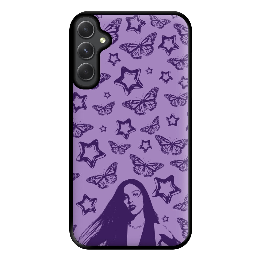 Stars And Butterflies Pattern Phone Case for Galaxy A54