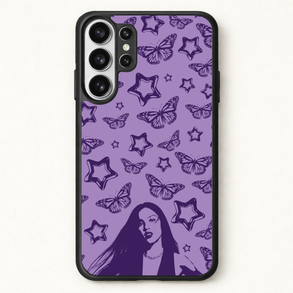 Stars And Butterflies Pattern Phone Case for Galaxy S26 Ultra