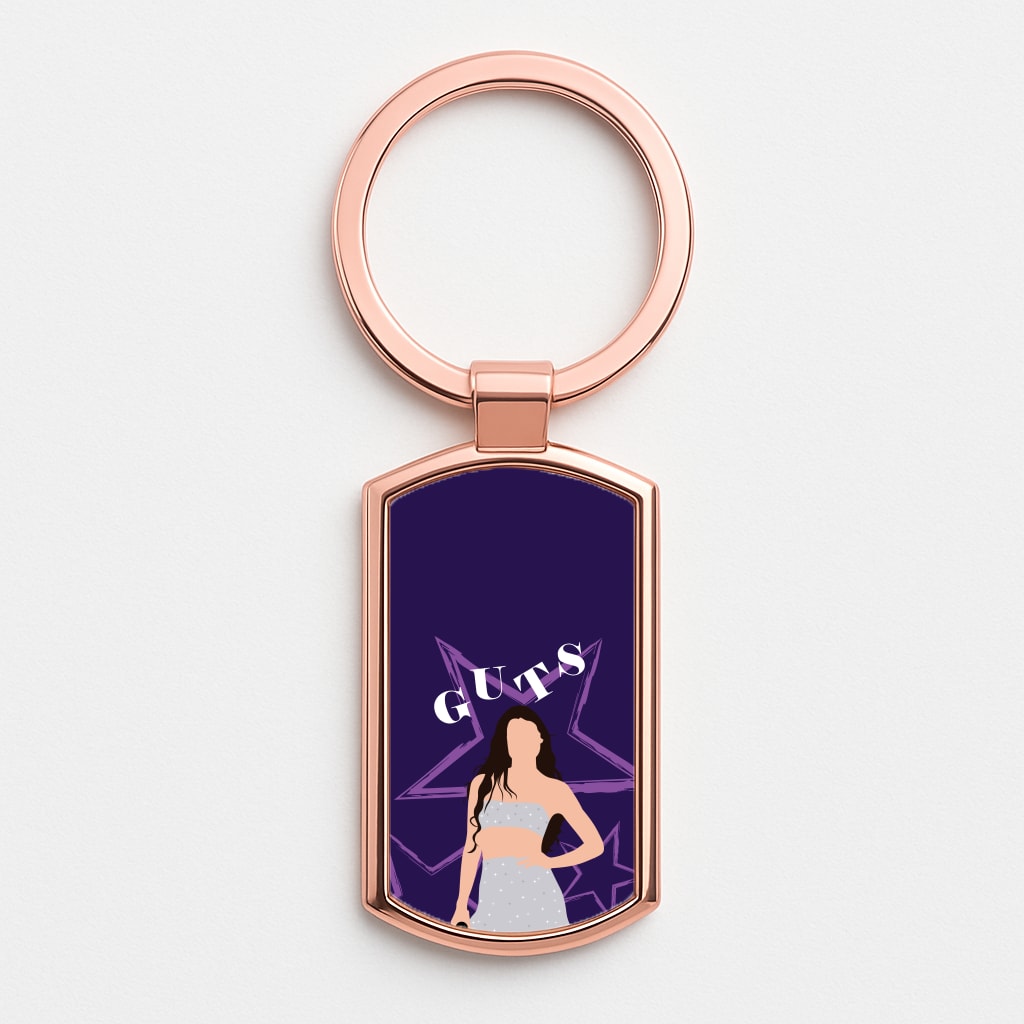 Dark Purple Olivia Rose Gold Keyring