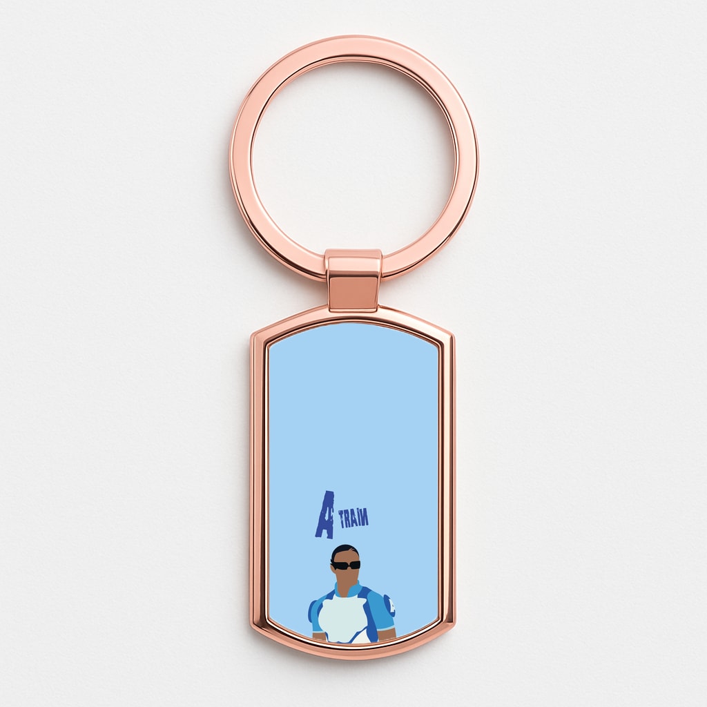 A Train Rose Gold Keyring