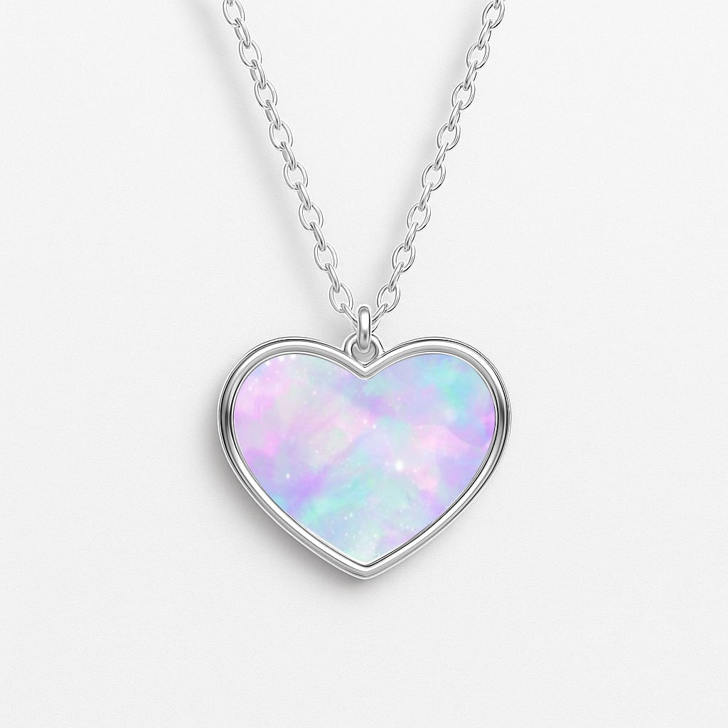 Pastel Galaxy Heart Necklace